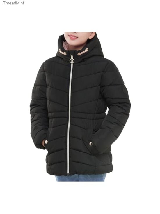 Other - Girls Water-Resistant Long Puffer Jacket Winter Coat Quilted Hooded
